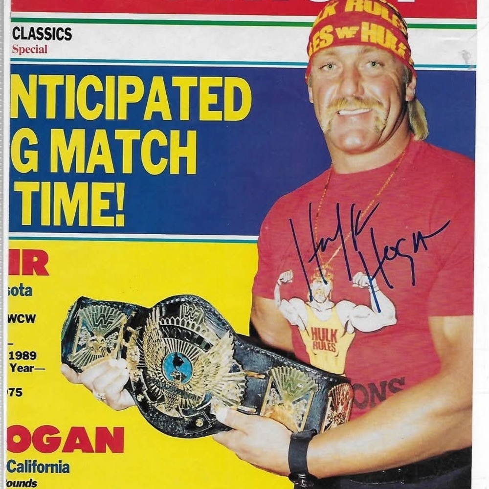 Poster autographed by the Late Hulk Hogan Authenticated By PSA/DNA.